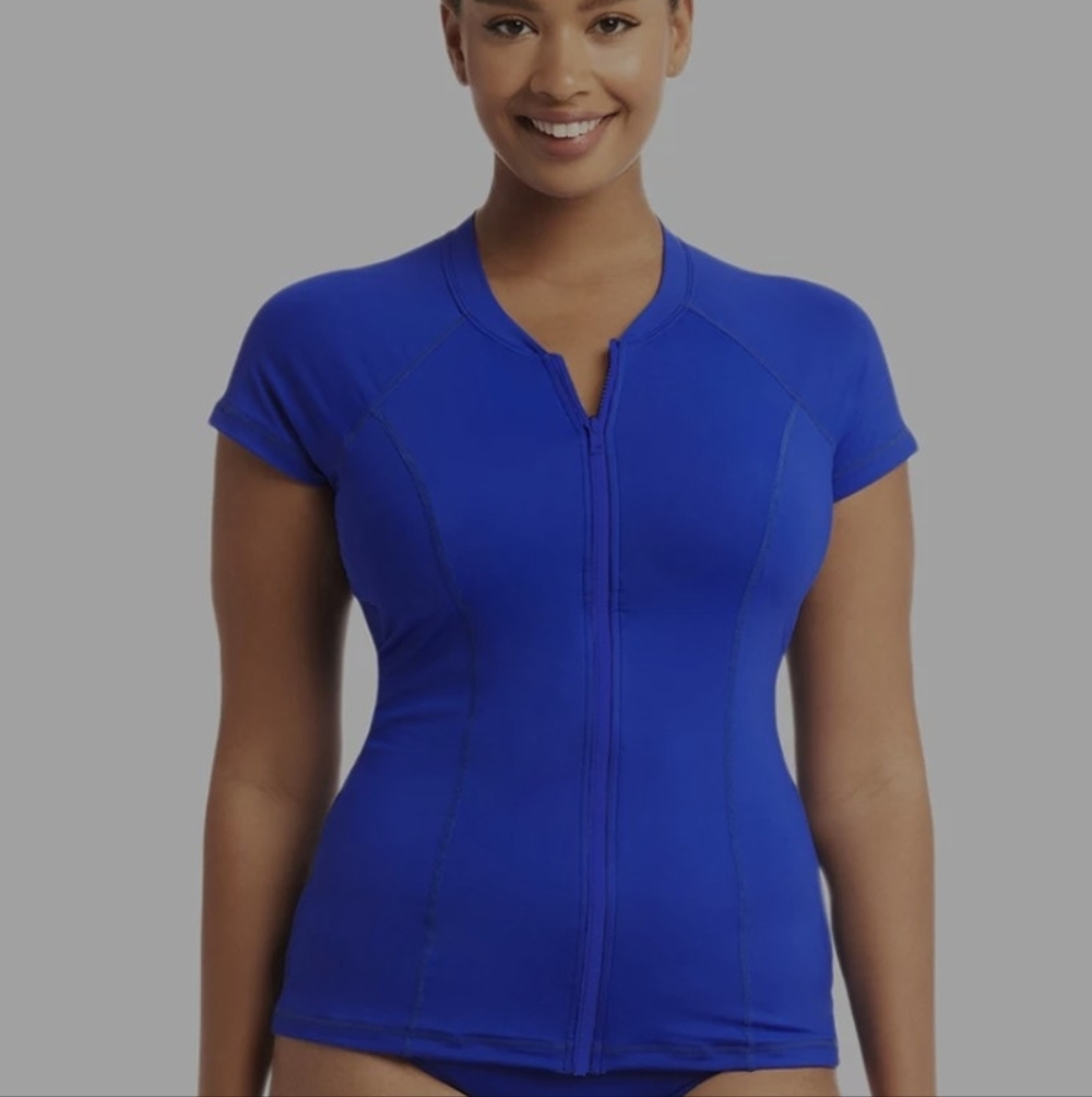 Vibrant Blue Short Sleeve Swim Tee